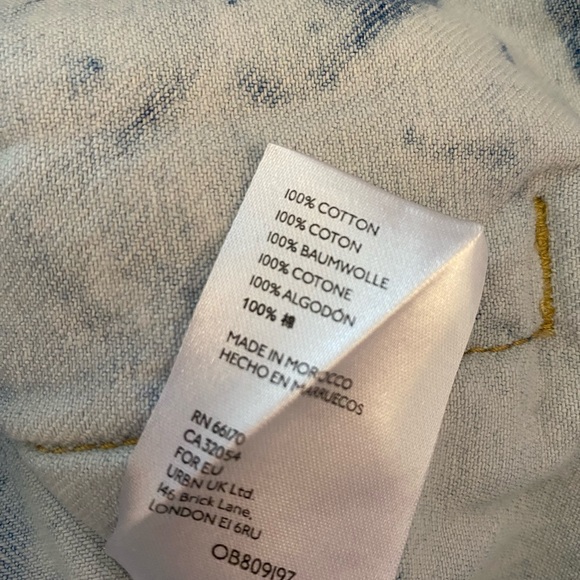 Free People Blue and White Jean Jacket - Picture 10 of 11